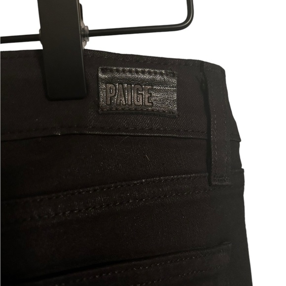 Paige Verdugo Ankle‎ Jeans Size 28 Waxed Denim Punk Rock Moto Goth EUC MSRP $229 - Picture 2 of 3